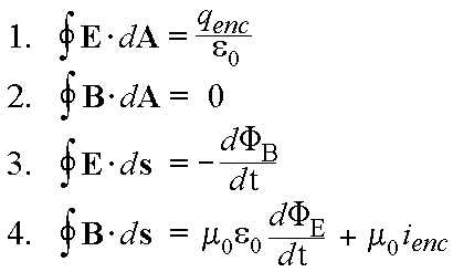 Maxwell Equations in thier integral form