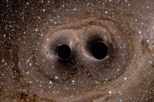 Gravitational waves produced by the merger of black holes provide evidence for general relativity. 