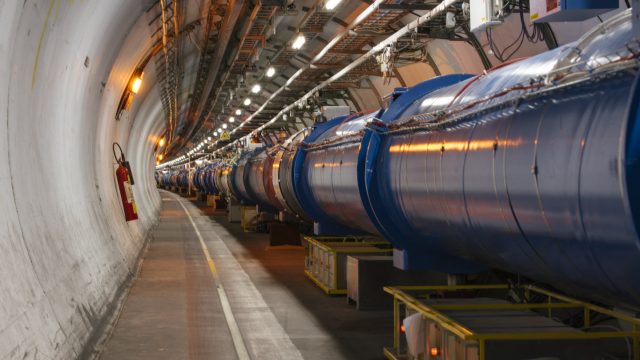 The LHC, one of the biggest particle accelerators in the world, that ultimately found the Higgs Boson