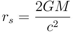 Schwarzschild radius formula
