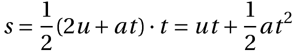 Third Kinematic Equation.  Displacement - Time Relation
